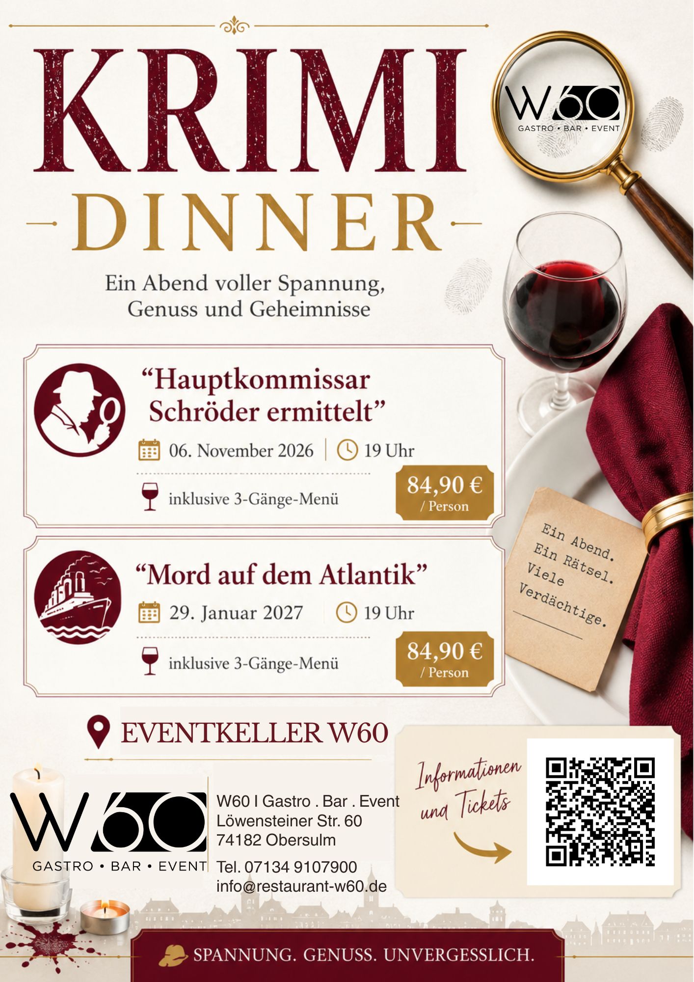 Krimi Dinner im Eventkeller